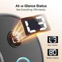 DIGIX Rechargeable Portable Humidifier-Smart Display,Night Light,Easy Clean,1.4L Small Humidifiers for Bedroom Baby, Personal Mini Humidifier for Travel Home Plants,3 Mist Modes, Auto Shut-Off (Black)