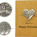 PARKUVALLEY 3pcs Strong Needle Minder Magnet, Magnetic Needle Holder, Cross Stitch Accessories for Hand Sewing (3pcs Life Tree)