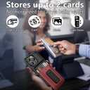 Vofolen for iPhone 16 Pro Case Wallet with Card Holder [Store 2 Cards] + Stand Heavy Duty Shockproof Protective Wallet Phone Case for iPhone 16 Pro for Men Women, 6.3 Inch Red