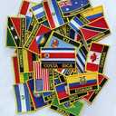 3 x Embroidered Iron on or Sew on Costa Rica Flag Patch for Hat Shirt Bag Jeans Badge Embroidered 2 Piece Patches Oblong Rectangle Shape DIY Accessories (Blue Costa Rica)