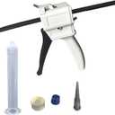 Dispenser Gun, 50ml Dispensing Gun Kit Impression Mixing Dispensing Dispenser AB Gun 1:1/1:2/10:1 or 55ML Single (55CC-1:0)