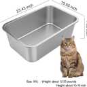 XX-Large High Sided Stainless Steel Cat Litter Box