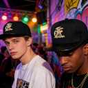 Snapback Hats for Men Adjustable Flat Bill Hat Unisex Baseball Caps OTF Snapback Cap Hip Hop Hat Black (Black)