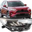 Headlights Replacement for 2019-2022 Toyota RAV4 LE XLE, Headlight Clear Lens Right Passenger Side Front Head Light Headlamp Replacement for 2019 2020 2021 2022 Toyota RAV4 LE XLE