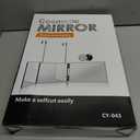 HIEEY 3 Way Mirror for Hair Cutting,360 Trifold Mirror with Height Adjustable Telescoping Hooks,and 5X Magnification,for Makeup, Hair Styling