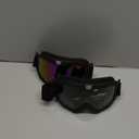 Lievermo Dirt Bike Goggles 2 Pack - Motorcycle, ATV, Riding, Ski, Windproof Racing Glasses (Colorful + Clear)