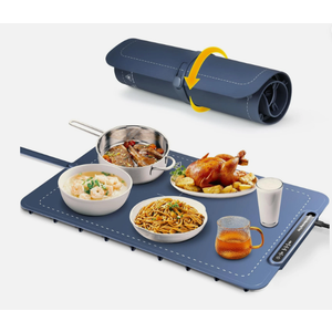 HomCozy Food Warmer Mat with Full Surface Heating, Rollable & Portable Warming Tray, 3 Temperature Settings & Child Lock, Premium Silicone Warmer Mat for Parties, Family Gatherings, Daily Use