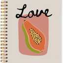 Ecezatik Fruit of the Spirit Love Papaya Notebook Journal, Christian Notebook Journal, Inspirational Christian Gifts for Women, Cute Office Supplies, Spiral Notebook 5.5x8.3, 4Pack