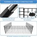 32x10-inch No Dig Animal Barrier Fence, 15 Pack Black Dig Protective Fence with 1.5 inch Spike spacing, Dog/Rabbit/Groundhog Underground Galvanized Outdoor Garden Metal Fence