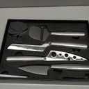 WoneNice Cheese Knives Set, Collection Cheese Knife Gifts Set with 3 Long Handle Cheese Knife & Cheese Slicer For All Types of Cheese