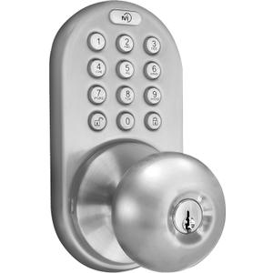 MiLocks DKK-02SN Indoor Electronic Touchpad Keyless Entry Door Lock, Satin Nickel (1 Pack)