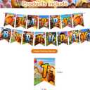 Cartoon Loraxs Party Decorations,Loraxs Birthday Party Supplies Includes Banner- Cake Topper - 24 Cupcake Toppers - 18 Balloons