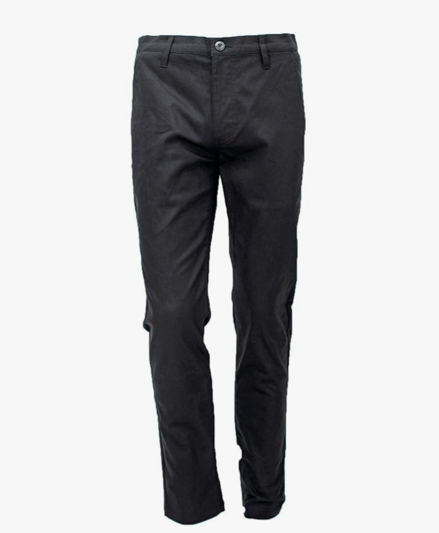 Men's Black Long Cargo Pants, XL