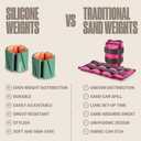 SPORTBIT Wrist and Ankle Weights for Women - Set of 2 (1lb Each) Wearable Ankle & Wrist Weights - Leg & Arm Bands, Silicone Weighted Bracelets for Workout, Walking, Running, Yoga, Pilates (Green)