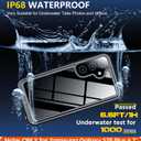 SPIDERCASE Only Designed for Samsung Galaxy S25 Plus Case Waterproof,Built-in Screen & Camera Lens Protector[IP68 Underwater] [Military Grade Shockproof] Full Body Protection Phone Case,Black/Clear