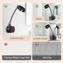 SEANCHEER Hands Free Hair Dryer Holder Wall Mount, 360 Rotating Adjustable Height Suction Cup Blow Dryer Holder, No Drill Installation, Damage-Free Wall, with Cord Storage for Most Hair Dryers