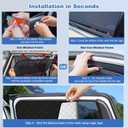 XCBYT 2015-2020 f150 Window Shades - Switch Between Total Blackout & Bug-Free Ventilation Car Window Covers | Reflective Silver 99% UV Heat Shield Breathable Mesh Side Window Sun Shade (4 PCS)