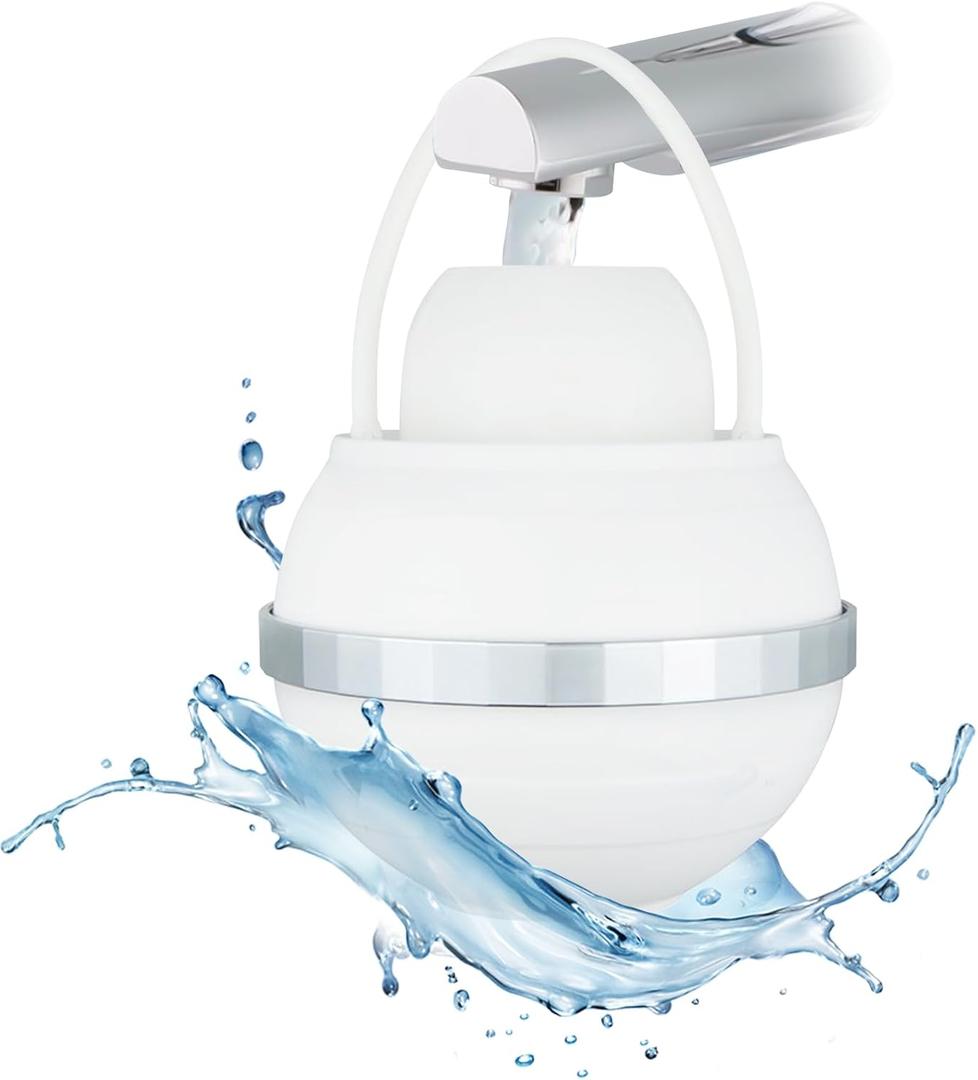 Bath Filter, 8 Stages Bath Water Filter, Bath Flter for Tub to Removes Lead, Chlorine and Fluoride, 2,500 Gallons of Filtration, Water Softener, BPA Free