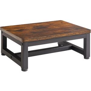 IBUYKE One Step Wooden Step Stools for Adults Kids, Heavy Duty Bedside Step Stool with 500 Lbs Capacity, Non-Slip Stepping Foot Stool for Bedroom Livingroom Bathroom Kitchen, Rustic Brown TBD001H