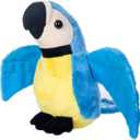 My OLi Talking Parrot Toy with Wristband Repeats Your Words 5.7" Plush Parrot with 8.3" Wingspan Stuffed Animal Fun Interactive Pet Companion for Kids