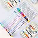 Acrylic Paint Markers - 12 Colors Acrylic Paint Markers with Medium Point - Acrylic Pens for Rock Painting, Wood, Canvas, Stone, Glass, Ceramic,Crafts Making Art Supplies, DIY Crafts