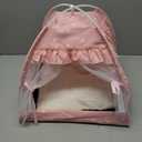 Cat Tent House, Semi Enclosed Foldable Ventilate Gauze Curtain Portable Summer Pet Tent Nest, Cat Princess Indoor Tent House Dog Tents for Pet Cat Dog (40x40x37cm 3)