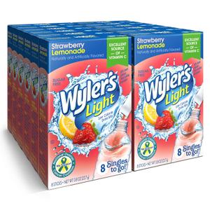Wyler's Light Singles To Go Water Drink Mix, Strawberry Lemonade, 96 Count (EXP 08/31/28)