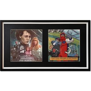 Double Album Frame 19x34 inch Double Vinyl Record Frame and Displays Two 12.5 Inch Vinyl Records Art, Can be Hanging Horizontally or Vertically to Showcase Your Record Style, Black, 33.9''L x 18.9''W x 1.2'' H