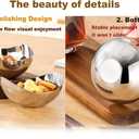 304 Stainless Steel Oval Serving Bowl Salad Fruit Bowl for Kitchen Counter Home Decorative Bowls for Veggies,Candy,Nut,Silver (8", Oval)