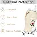 Water Bottle Carrier with Strap for Stanley 40 oz Tumbler,Personalized Initial ID Name Stanley Bag with Phone Pocket, Adjustable Strap, Stanley Cup Accessories (Cream)