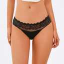 SELECT YOU Cotton Bikini Underwear for Women Cute Cheeky Bikini Panties Sexy Lace Soft Breathable Briefs 6 Pack S-XL (US, Alpha, Large, Regular, Regular, B-Color) (L)