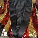 Mens Fashion Double-Side Color Red Gold Black White Plaid Sequins Blazer Suit Jacket, 3XL