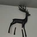 Creative Co-Op Resin Reindeer Decor, Black (7.5" L x 2.5" W x 12" H)