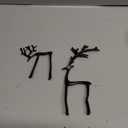 2 Pcs Christmas Reindeer Figurines Decor Xmas Tabletop Ornaments Black Deer Statue Ornament Imitation Metal Christmas Reindeer Statues for Living Room Patio Home Office Garden Backyard Decoration