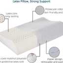 Cervical Neck Pillow for Pain Relief - Ergonomic Nature Latex Foam Contour Pillows for Side, Back Sleepers, Medium Firm Pillow for Neck Support with Breathable Cover(3.9"/4.7")