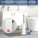 NearMoon Bath Toilet Paper Holder Stand- Modern Tissue Roll Holder Freestanding with Balanced Base, Rustproof Toilet Roll Holder for Bathroom/Kitchen Countertop (Brushed Nickel, Stainless Steel Base)