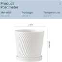 Ton Sin Plant Pots,White 6 Inch Flower Pots for Plants,Ceramic Planter with Drainage Holes,Indoor Planter Pots with Saucer,Outdoor Garden Pots (White, 4 Pack)