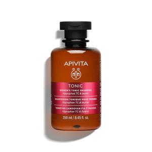 Apivita Tonic Women's Shampoo for Thinning Hair | Strengthens & Promotes Hair Growth with Hippophae Tonic Complex, Laurel & Propolis, Silicone-Free, 8.45 Fl Oz (Pack of 1)