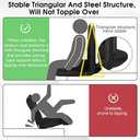 Stadium Seats Cushion for Bleachers with Strong Back Support, Folding Bleacher Seat with 20In Wide Cushion, 4LBS Lightweight, 6 Reclining Positions, Multifunctional Floor Chair for Indoor or Outdoor