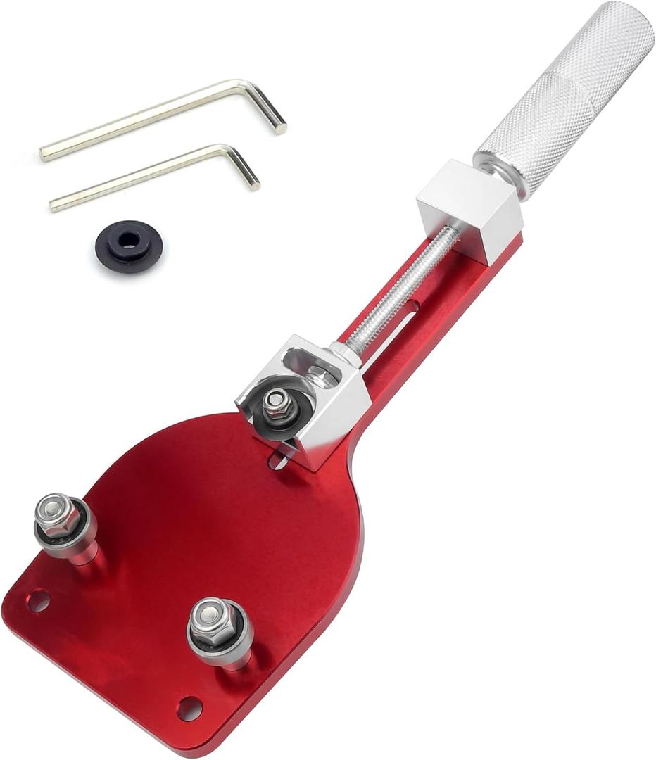 77750 Oil Filter Cutter 2-3/8''-5'' Cutting Range Oil Filter Cutting Tool with a Spare Cutting Blade Can Opener for Car Airplane Lawnmower Motorcycle Filter Use, Aluminum Alloy, Red