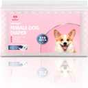 Disposable Female Dog Diapers, Puppy Diapers with Adjustable Elastic Waistline for Female Dog or Cat in Heat, Incontinence, Diaper with Wetness Indicator, XXS-20 Count
