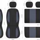 YGL Car Seat Covers for Front Seats,Waterproof Seat Covers for Cars,Durable Neoprene Car Seat Protectors,Interior Covers for Cars,Sedan Van Truck SUV(Black/Gray)
