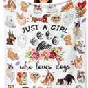 Jepufo Dog Blanket Gifts, Dogs Gifts for Girl, Just a Girl Who Loves Dogs Blanket, Best Gift Ideas for Dog-Lover Blankets 40"X50"