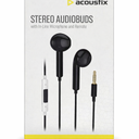 Acoustix Stereo Earbuds with In-Line Microphone and Remove Black
