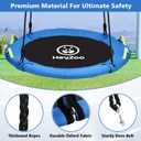 HeyZoo 48 inch Tree Swing, Larger Saucer Flying Swing for Whole Family, 900lbs Weight Capacity, with Adjustable Hanging Straps, for Outdoor Playground, Gifts for Kids, Blue