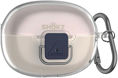 Geiomoo TPU Case for SHOKZ Open Dots ONE, Soft Flexible Scratch Resistant Protective Cover with Carabiner (Clear)