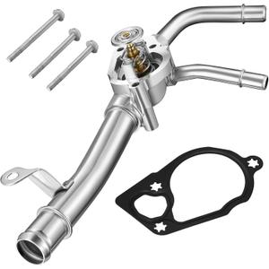 BDFHYK 902-692 Upgrade Aluminium Coolant Thermostat Housing Assembly Compatible with Buick 08-17 Enclave, compatible with Chevy 09-17 Traverse, compatible with GMC 07-17 Acadia 3.6L Replace 12599235