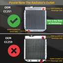3 Row Radiator For 1965-1966 Ford Mustang, 1960-1965 Falcon 5.0L V8 AT MT, Aluminum Radiator For Ford 1960 1961 1962 1963 1964 1965 1966 CC251