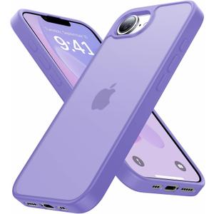 iPhone 16e Case [16FT Military Grade Drop Protection] Anti-Slip, Anti-Scratch, Slim Frosted Matte Translucent Cover 16e Phone Case for iPhone 16 e case 6.1", Frosted Light-Purple