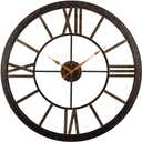 FirsTime & Co. Bronze Big Time Wall Clock, Large Vintage Decor for Living Room and Home Office, Round, Plastic, Farmhouse, 40 inches